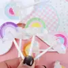 Juguete de Comida Simulada Lollipop Arcoíris Luminoso Colgante DIY para Llavero de Teléfono Móvil Material Hecho a Mano Pegamento de Crema