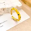 Anillo Venta Caliente Anillo de Trébol con Aceite Goteando Nicho Alta Gama Flor Colorida Anillo para Dedo Índice 2025 Nuevo Venta Caliente Mujer