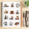 50 Peças de Adesivos de Grafite Retrô Grão de Café Máquina de Café DIY Decorativos para Copo de Água Celular iPad Adesivos de Brinquedo à Prova d'Água