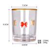 Caneca de Vidro Personalizada pelo Fabricante com Letras Arco-Íris, Caneca de Água Decorativa Metálica 3D com Borda Dourada, Copo de Suco