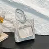 Moderna Bolsa de Hombro Transparente para Mujer 2026 Nueva Versátil Simple de Gran Capacidad Bolso Tote Elegante Lindo Texturizado Bolso Grande