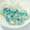 Pingente Glaciar Pó Dourado Contas de Flor Contas Redondas Contas com Furo Reto Pulseira de Resina Material para Joias DIY Acessórios