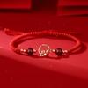 Año de la Serpiente Serpiente Original Koi Cuerda de Mano Nuevo Estilo Chino Extraíble Este Año de Vida Nicho Tejido Cuerda Hebilla Pulsera de Plata S925