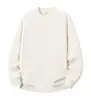 Sudadera Redonda de Algodón de Isla de 330g para Hombres y Mujeres, Color Liso, Versátil, Holgada, Casual para Grupo, Logo Bordado Impreso