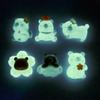 Capibara de Animal de Dibujos Animados Luminoso Transparente con Flor Mochila Sosteniendo Pasador de Pelo Naranja Cuerda para el Cabello Hebilla de Zapato Accesorios de Resina DIY