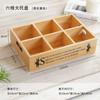 Compartimento Grande Bandeja Rectangular de Madera para Almacenamiento de Escritorio Organizador de Varios Caja Decorativa de Madera Retro Juego de Cinco Piezas