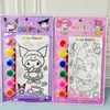 Juego de Pintura Educativo DIY Hecho a Mano para Niños Kuromi Melody Perro Canela Pincel de Acuarela Papelería Premios