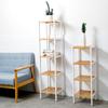 Suporte para flores de varanda, suporte para sapatos, decoração de madeira de bambu, suculentas, pothos, suporte para vasos de flores domésticos, multicamadas para ambientes internos