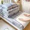 Conjunto de cama de três peças para estudantes em algodão, capa de edredom de algodão puro para cama de beliche de dormitório, conjunto de seis peças com colchão e enchimento de edredom respiráveis