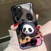 Funda de Teléfono Original Panda de Moda Adecuada para iPhone 16, Cubierta Protectora a Prueba de Golpes, Funda de Cristal de Cobertura Total para Apple 17