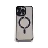 Funda Anti-Caída de Cuatro Esquinas Golden Shield Adecuada para iPhone 17 Funda de Teléfono Transparente Galvanizada Apple 15 Magnético 14 con Película para Lente