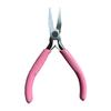 Alicate artesanal faça você mesmo, cabo rosa de 5 polegadas, mini alicate de ponta fina, alicate de joias sem dentes, alicate pequeno para joias