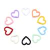 Fivela de mola colorida cor amor pintura coração de pêssego chaveiro fofo pingente material DIY anéis de joia acessórios