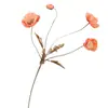 Flores de Amapola Artificiales, Arreglos de Amapolas Falsas, Artículos Decorativos para Sala de Estar y Mesa de Comedor, Ramos de Flores, Decoraciones de Lujo Ligero