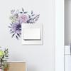 Nuevas pegatinas de interruptor de flor de planta verde púrpura de comercio exterior para dormitorio, sala de estar, decoración de pared, pegatinas de pared autoadhesivas al por mayor