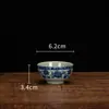 Conjunto de Chá de Porcelana Azul e Branco Peônia Bule Chinês Retrô Pote de Casa com Alça Azul e Branco Preparo de Chá Cerâmica Pote para Escritório