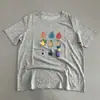 Camiseta de Verano Nueva de Manga Corta con Frutas Tridimensionales, Cuello Redondo, Dibujos Animados, Corte Holgado que Adelgaza, Top Rejuvenecedor, Camiseta Casual para Mujer, Estampado