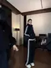 Conjunto deportivo de primavera y otoño estilo coreano, corte holgado, moderno y casual, conjunto de dos piezas para correr estilo coreano, adelgazante y elegante para estudiantes