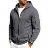 Sudadera con capucha y cremallera de moda versátil, ajuste holgado casual para otoño e invierno, para hombre, europea y americana, Amazon