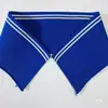 Accesorios Universales de Costura para Cuello de Uniforme Escolar de Punto Fino de Verano con Canalé y Puños de Manga Larga con Canalé