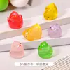 Acessórios de Frango de Resina Coloridos Transparentes Fofos de Desenho Animado Atacado, Frango Brilhante no Escuro para Paisagem em Miniatura, Pequenos Enfeites Brilhantes no Escuro para Jardim
