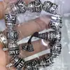 S999 Plata de Ley 990 Pulsera de Plata Esterlina Retro Pulsera Mantra de Seis Caracteres Pulsera de Moda Accesorios DIY Tejido
