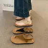 Sandalias Romanas con una Sola Tira para Combinar con Faldas, Sandalias de Chancla de Playa de Moda, Nuevo Estilo Verano 2025, Impresionantes Sandalias de Espiga para Mujer para Usar Afuera