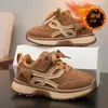 Zapatos de Lona de Algodón de Dos Capas para Niños 2026 Otoño/Invierno Suela Suave Antideslizantes Deportivos Zapatos Argan Velcro Casual Más Terciopelo Zapatos para Niños y Niñas