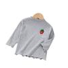 Camiseta de Manga Comprida para Menina Algodão Puro Blusa Íntima para Bebê Menina Primavera & Outono Roupa de Outono para Menininha Camiseta Básica Infantil Fashion