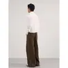 Comércio Exterior Design Desconstruído Retrô Americano Calça Cargo Lavada para Homens e Mulheres Solta Casual Plissada Reta Calça Caída