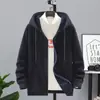 [En stock suministro directo] Suéter con capucha y cremallera de primavera y otoño 2022 para hombre, cárdigan fino para hombre, talla grande, abrigo