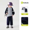 Conjunto de niño de Dudu: sudadera de cuello redondo y pantalón para niños, top y pantalón largo para niñas, conjunto deportivo de dos piezas para bebé estilo otoño