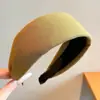 Diadema de Esponja Color Café Otoño Invierno para Mujer Estilo Coreano Uso Diario Versátil Diadema Alta para la Frente para Lavarse la Cara Atadura de Pelo Pinza para el Cabello
