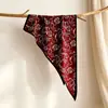 Pañuelo triangular de seda sintética con patrón geométrico único, accesorio versátil para el cabello estilo coreano, cinturón, pañuelo de seda pequeño, pañuelo para la cadera, pañuelo para el cuello al por mayor