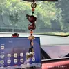 Colgante de calabaza de madera de durazno natural para coche, amuleto de paz, decoración de loto de madera de durazno para coche, regalo de bendición de área escénica de alta gama