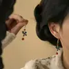 Nuevos Pendientes Retro Estilo Chino de Gota de Agua con Borlas, Lujo Ligero, Estilo Nicho, Sensación de Alta Gama, Estilo Antiguo, Pendientes Frescos y Elegantes para Mujer