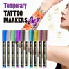 Pluma de Pintura Corporal de Punta Suave Fuente de Fábrica Marcador Temporal para Piel Fiesta Navideña Personalizada Pluma para Piel DIY