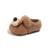 Zapatos de Algodón Lindos de Dibujos Animados Estilo Coreano para Niños Zapatos Peludos con Forro de Felpa para Niñas Zapatos Birkenstock Cálidos Versátiles Retro para Niños