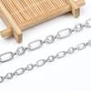 Cadena cruzada ovalada de acero inoxidable O chain 3:1 Tendencia de personalidad DIY Collar Pulsera Ropa Cadena DIY