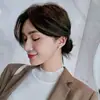 Pendientes de Nudo Completamente Diamantados Aguja de Plata Diseño de Moda Único Nicho Coreano Pendientes de Lujo Sencillo Accesible Pendientes de Gama Alta