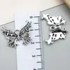 Aleación de Plata Antigua Serie de Animales Colgante de Mariposa Hueca Realista Accesorios para Joyería DIY Amazon Transfronterizo
