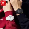 Marca Oli una generación de nuevo barril de cinta multifuncional reloj de cuarzo impermeable para hombre reloj para hombre