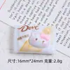 Lindo miau chocolate comida juego dibujos animados diy joyería pegamento de crema resina pequeños accesorios hebilla de zapato con agujero material