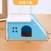 Limpeza de Superávit de Comércio ExteriorNinho Casa Villa Urso Dourado Hamster Casa com Varanda Colorida Acessórios para Gaiola de Hamster