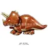 Balões metalizados de animais de desenho animado com tema de dinossauro para decorações de festa de aniversário infantil
