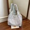 2025 Bolsa de Gran Capacidad Bolsa de Lona Estilo Coreano Versión Coreana Nueva Bolsa Tote para Viajar al Trabajo Lunares Bolso de Hombro Versátil