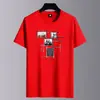 Camiseta de Manga Curta para Homem, Verão 2026, Algodão Puro de Manga Meia-Manga para Homem, Casual Solta, Top de Marca Tendência, Camiseta, Camiseta Básica