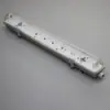 Lámpara T8 a prueba de tres factores Base de ABS Cubierta de PC 0,6 metros 1,2 metros 1,5 metros kit de carcasa de lámpara T8 a prueba de tres factores individual y doble fabricante