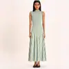 Macacão Elegante de Verão 2024 Novo Versátil Surf Listrado Slim-Fit Alça Sem Mangas Feminino