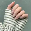 Pontas de Unha Cor Sólida Cat Eye Transparentes para Clareamento Estilo Curto, Pontas de Unha Pré-Moldadas Removíveis 30 Peças